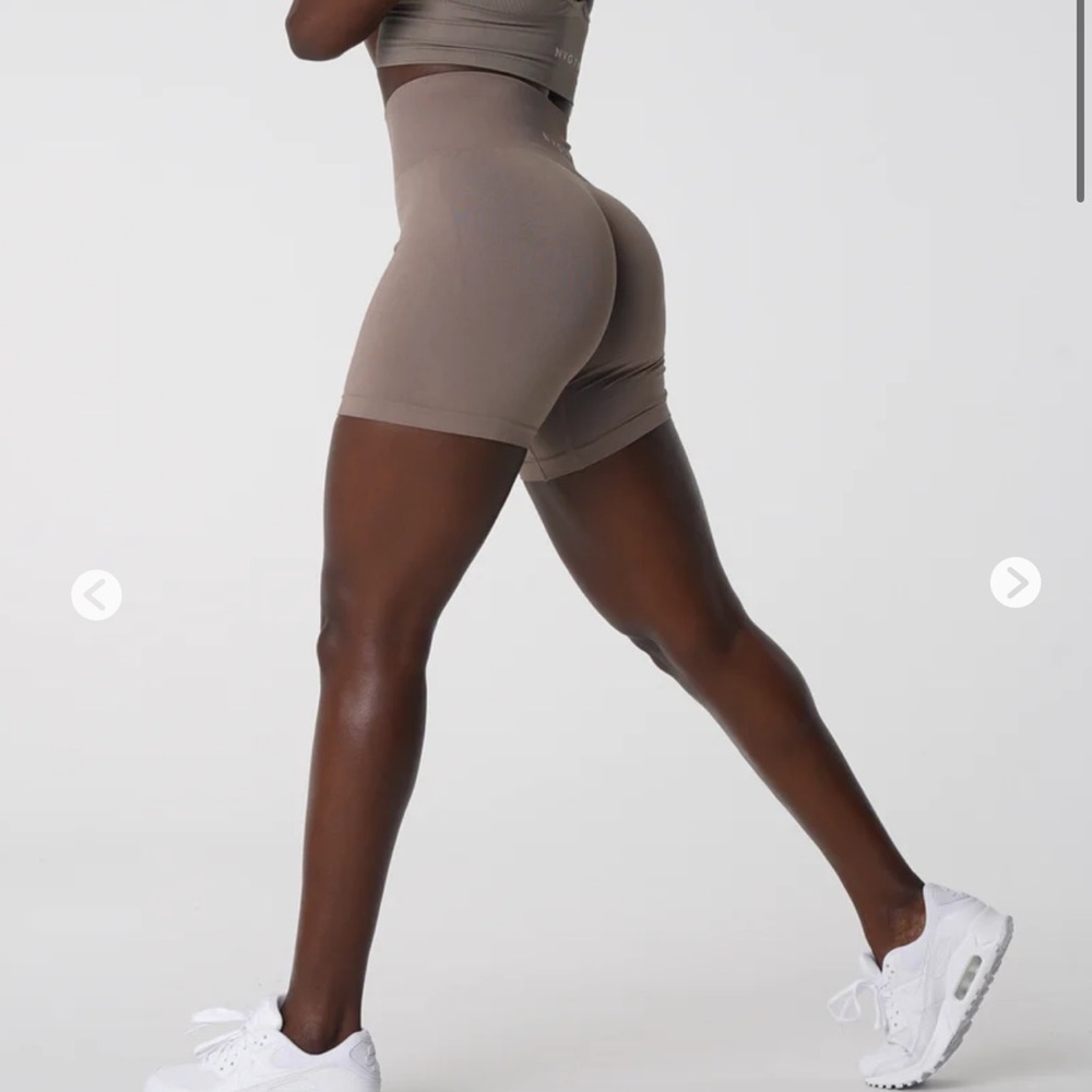 🆕 NVGTN Taupe Solid Seamless Shorts